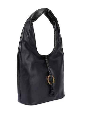 Женская сумка кожаная черная - фото 2 - Miraton