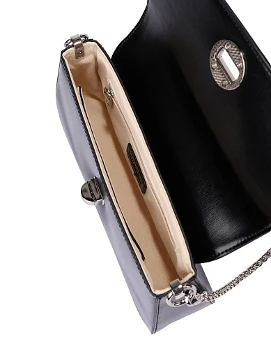 Женская сумка через плечо кожаная черная - фото 5 - Miraton