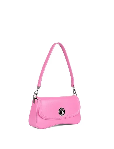 Жіноча сумка через плече шкіряна рожева(3419-3) - фото 2 - Miraton