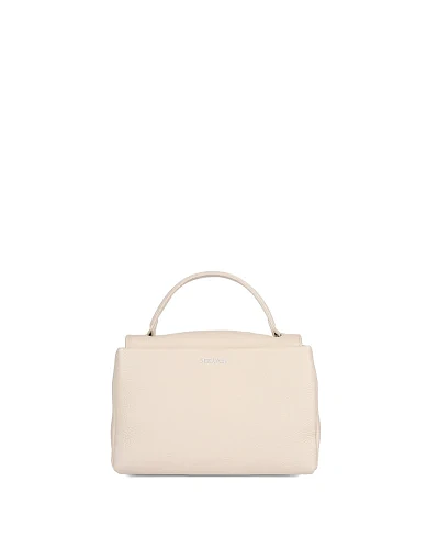 Жіноча сумка крос-боді шкіряна молочного кольору - фото 3 - Miraton