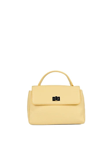 Женская сумка кросс-боди кожаная желтая - фото 1 - Miraton