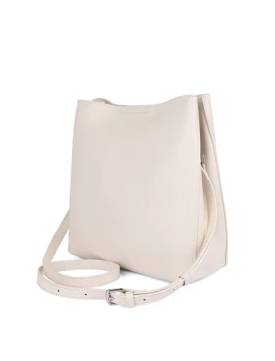 Женская сумка кожаная белая - фото 6 - Miraton