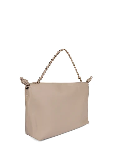 Женская сумка через плечо кожаная бежевая - фото 2 - Miraton