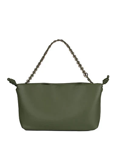 Женская сумка через плечо кожаная зеленая - фото 1 - Miraton