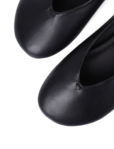 Жіночі балетки Attizzare шкіряні чорні(065 356) - фото 5 - Miraton