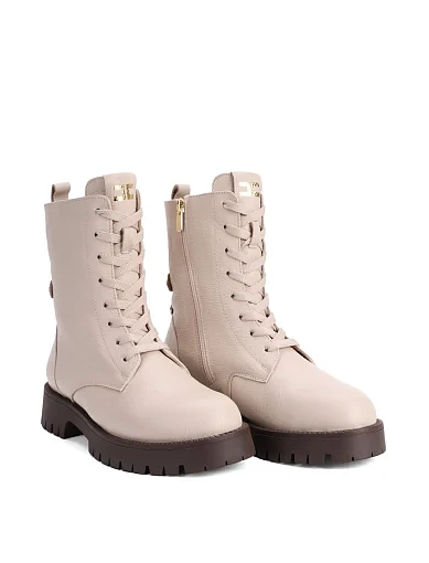 Жіночі черевики Attizzare шкіряні рисового кольору(021 1598) - фото 3 - Miraton