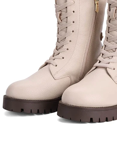 Жіночі черевики Attizzare шкіряні рисового кольору(021 1598) - фото 5 - Miraton