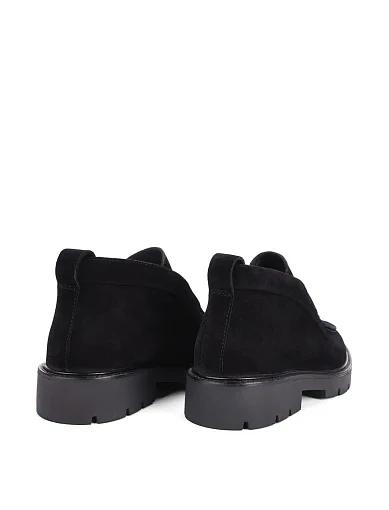 Жіночі черевики лофери Attizzare велюрові чорні - фото 3 - Miraton