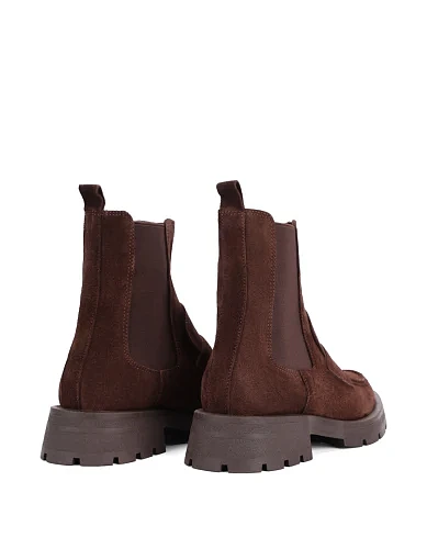 Женские ботинки челси Attizzare велюровые коричневые - фото 4 - Miraton