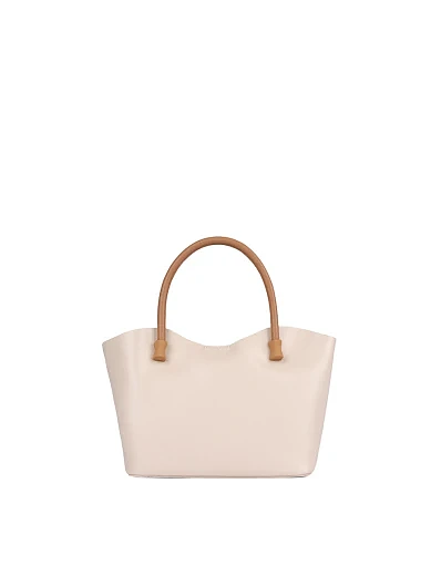 Женская сумка кожаная молочного цвета - фото 1 - Miraton