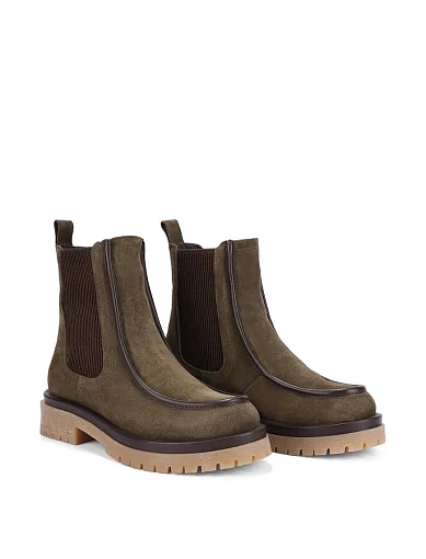 Жіночі черевики челсі Attizzare велюрові зелені - фото 3 - Miraton