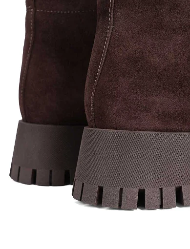 Жіночі черевики Attizzare велюрові коричневі - фото 5 - Miraton