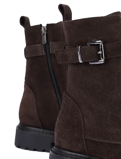 Жіночі черевики Attizzare велюрові коричневі - фото 5 - Miraton