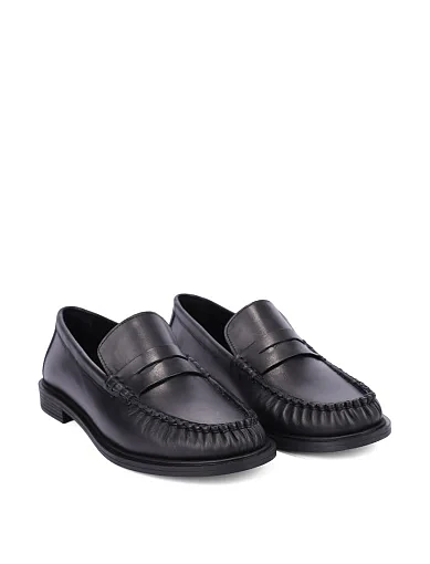 Жіночі туфлі лофери Attizzare шкіряні чорні - фото 3 - Miraton