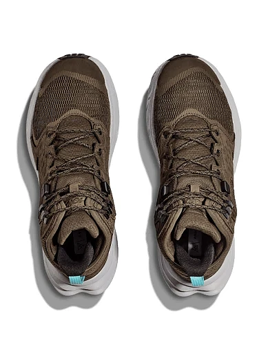 Мужские ботинки Hoka из нубука коричневые - фото 3 - Miraton