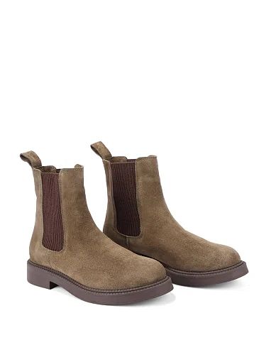 Женские ботинки челси Attizzare велюровые зеленые - фото 2 - Miraton