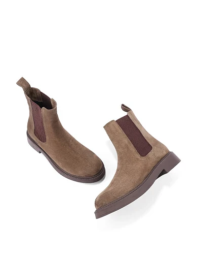 Женские ботинки челси Attizzare велюровые зеленые - фото 5 - Miraton