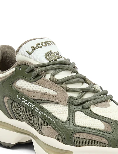 Жіночі кросівки Lacoste L003 2K24 шкіряні зелені - фото 6 - Miraton