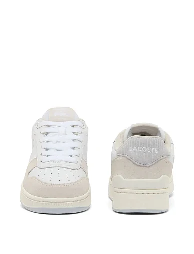 Жіночі кеди Lacoste T-Clip шкіряні бежеві - фото 5 - Miraton