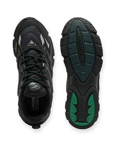 Мужские кроссовки Lacoste L003 Neo tech замшевые черные - фото 4 - Miraton