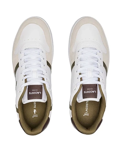 Чоловічі кеди Lacoste T-Clip шкіряні білі (750SMA0182V06) - фото 4 - Miraton