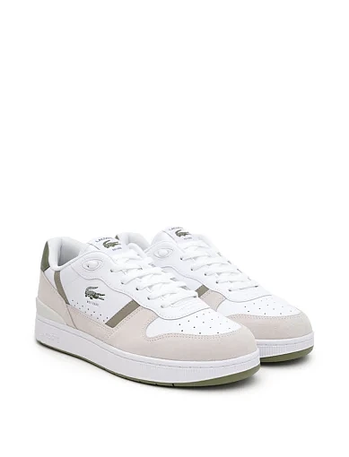 Чоловічі кеди Lacoste T-Clip шкіряні білі (750SMA01852H4) - фото 3 - Miraton