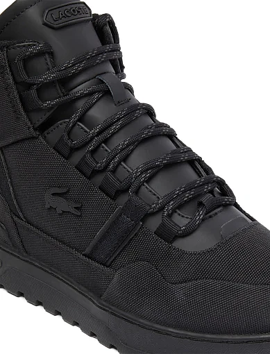 Чоловічі черевики Lacoste T-Clip Wntr Mid текстильні чорні (748SMA004002H) - фото 6 - Miraton