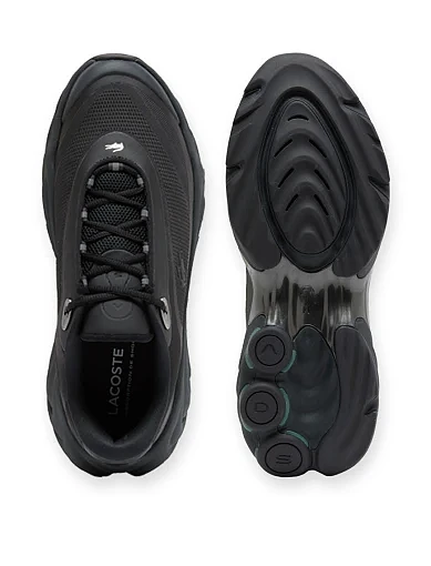 Мужские кроссовки Lacoste Spinor текстильные черные - фото 4 - Miraton