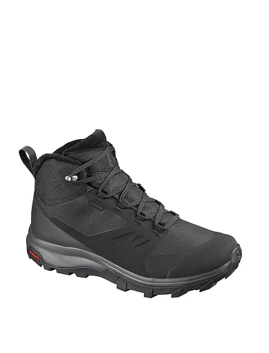 Жіночі черевики Salomon OUTSNAP WATERPROOF з екошкіри чорні - фото 3 - Miraton