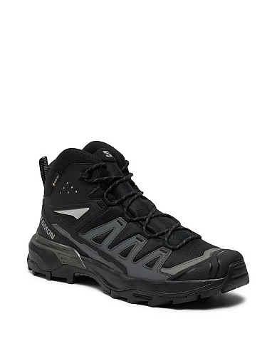 Чоловічі черевики Salomon X ULTRA 360 MID GORE-TEX з екошкіри чорні (L47447600) - фото 3 - Miraton