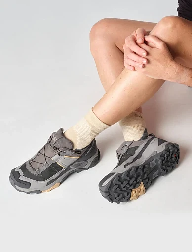 Жіночі кросівки Salomon X Ultra 360 GTX M з екошкіри сірі - фото 8 - Miraton