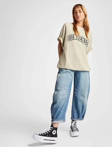 Жіночі черевики Converse Chuck Taylor All Star Lift Double Stack текстильні чорні - фото 9 - Miraton