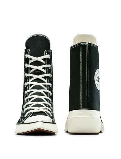 Жіночі черевики Converse CHUCK 70 DE LUXE POINTED HI текстильні чорні - фото 4 - Miraton