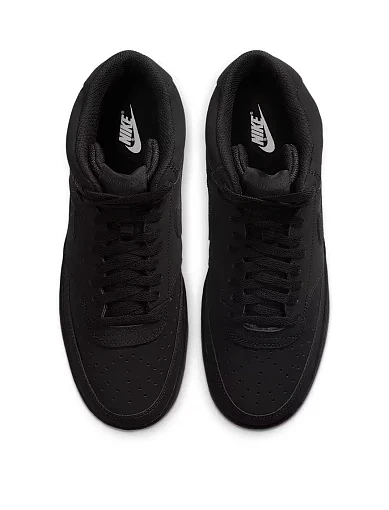 Чоловічі черевики Nike Court Vision Mid шкіряні чорні (CU6620-001) - фото 4 - Miraton