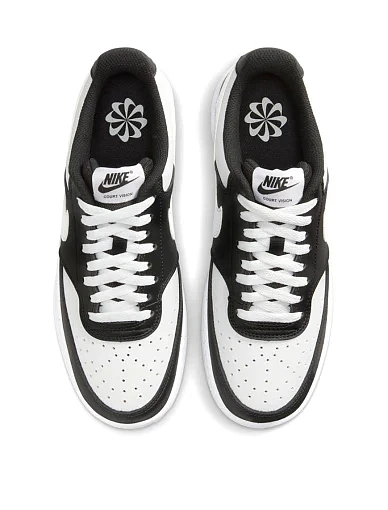 Женские кеды Nike COURT VISION из экокожи черные - фото 4 - Miraton