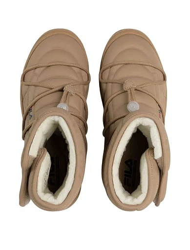 Жіночі дутики FILA з екошкіри бежеві - фото 4 - Miraton