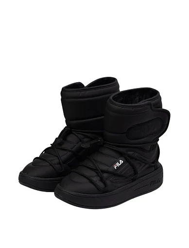 Жіночі дутики FILA з екошкіри чорні - фото 2 - Miraton