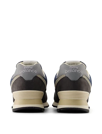 Чоловічі кросівки New Balance 574 з нубуку темно-сірі (U574SGG) - фото 9 - Miraton