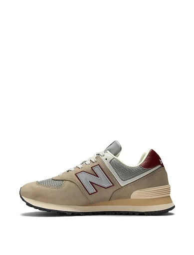Жіночі кросівки New Balance 574 з нубуку бежеві - фото 2 - Miraton