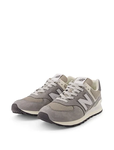 Кроссовки New Balance 574 из нубука серые - фото 4 - Miraton