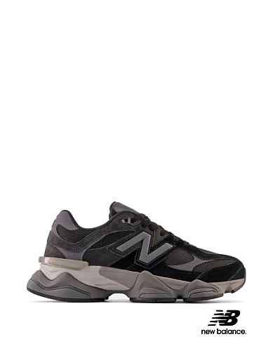 Кросівки New Balance 9060 замшеві чорні фото 1