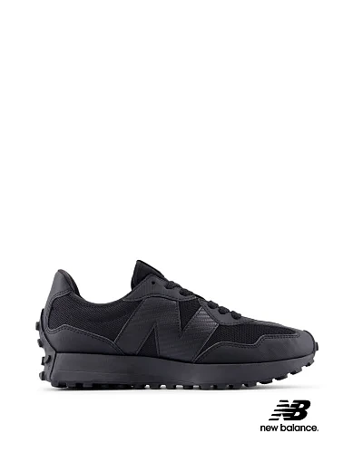 Чоловічі кросівки New Balance 327 з екошкіри чорні (U327SCA) фото 1