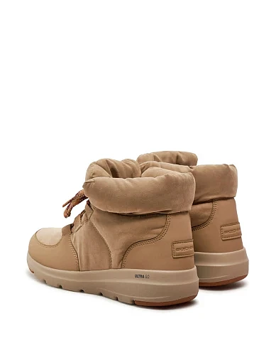 Жіночі черевики Skechers Glacial Ultra On The Go Trend Up текстильні бежеві - фото 3 - Miraton