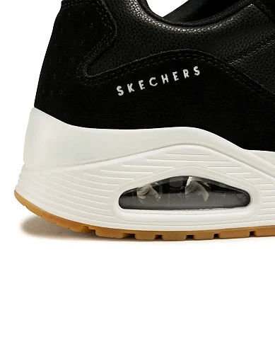 Жіночі кросівки Skechers з екошкіри чорні - фото 8 - Miraton