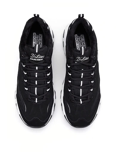 Жіночі кросівки Skechers з екошкіри чорні - фото 5 - Miraton