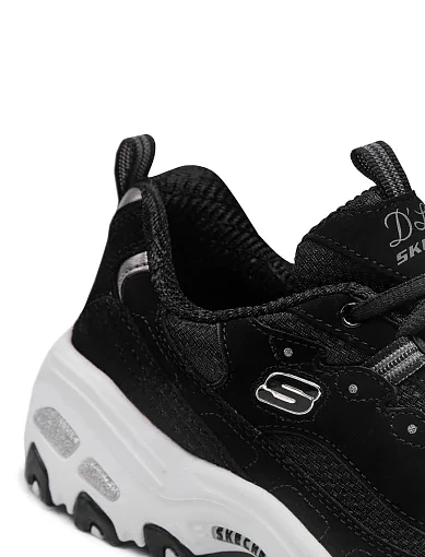 Жіночі кросівки Skechers з екошкіри чорні - фото 6 - Miraton