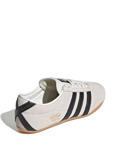 Жіночі кросівки Adidas Tokyo шкіряні молочного кольору - фото 3 - Miraton