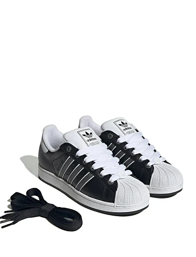 Кеди Adidas Superstar II шкіряні чорні - фото 2 - Miraton