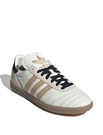 Жіночі кеди Adidas Samba шкіряні молочного кольору - фото 3 - Miraton