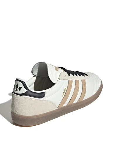 Жіночі кеди Adidas Samba шкіряні молочного кольору - фото 4 - Miraton